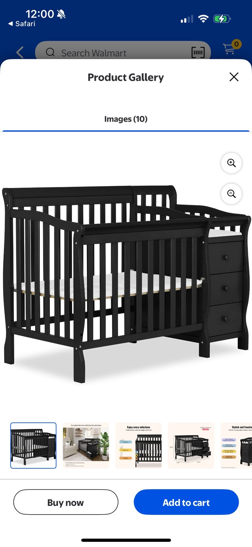 Black Dream On Me Crib