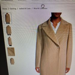 NEW w/ tags Cinzia Rocca "Icon" Notched car Coat Wool/Alpaca 