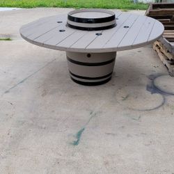 Wine Barrel Table 