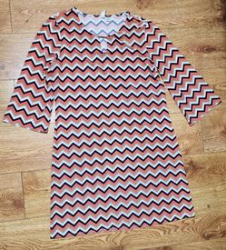 Tacera Chevron Print Tunic Women's Dress Size PXL