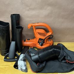 BLACK+DECKER 12 AMP 250 MPH 400 CFM Corded Electric 3-In-1 Backpack Leaf Blower, Vacuum & Mulcher 