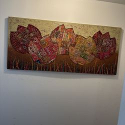 Pier One Embroidered With Paint Long Painting 