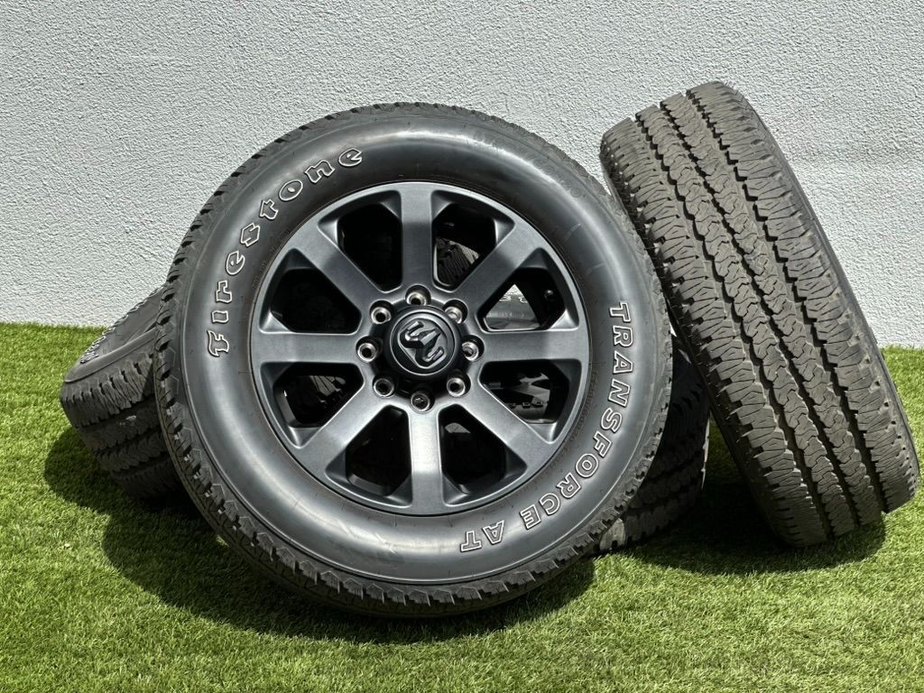 Like NEW 20" Ram 2500 Wheels Black Dodge Ram 3500 Rims Laramie 8x165.1mm Tires A/T LT285/60R20