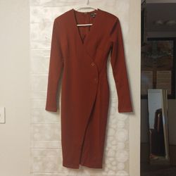 Long Sleeve Red Dress 