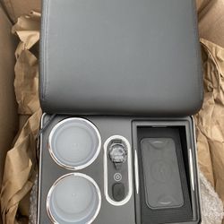 Center Console Organizer, Wireless Charging Phone Holder and Cup Holder for Cars and Trucks,