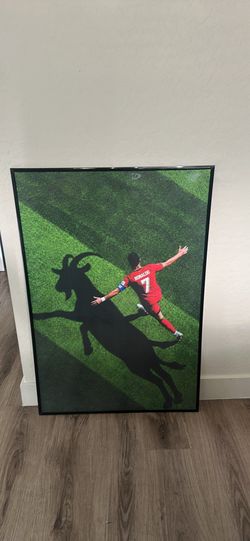 Cristiano World Cup poster + frame