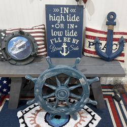 Anchor, Wheel , Sign And Picture Frame 