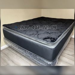 14” Queen Midnight Collection Hybrid Pillow Top Mattress!