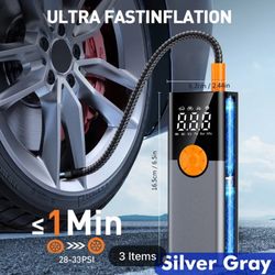New, 12v Portable Air Compressor With Digital Gauge And LED Lights
