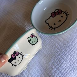 Matching Hello Kitty Halloween Pet Bowls 