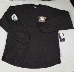 Anaheim Ducks Spirit Jersey 30th Anniversary Crew Glitter Sweatshirt NWT Size XS