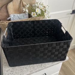 Black Storage Basket $5
