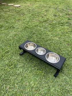 Rustic Dog bowl stand