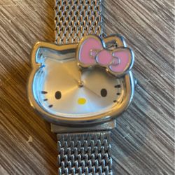 Hello Kitty Stainless Steel Watch / Needs New Battery Never Worn
