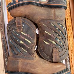 CODY JAMES MEN'S 11" FLAG WESTERN WORK BOOTS - NANO COMPOSITE TOE