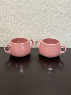 Pink Fiesta Sugar Bowl Lot-2