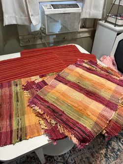 7 COORDINATING PLAID & STRIPED PLACEMATS