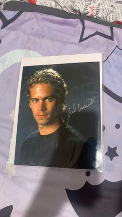 Paul Walker Signed 8x10 Photo w/ COA – Fast & Furious Autograph