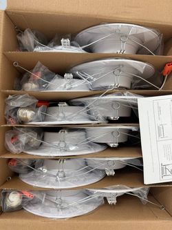 NICOR 12pcs Recessed LED Ceiling Light 5/6in Dimmable White Fixtures
