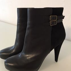 Leather Ankle Heeled boot