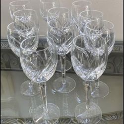Set of 11 Waterford Crystal, Tall Stem.