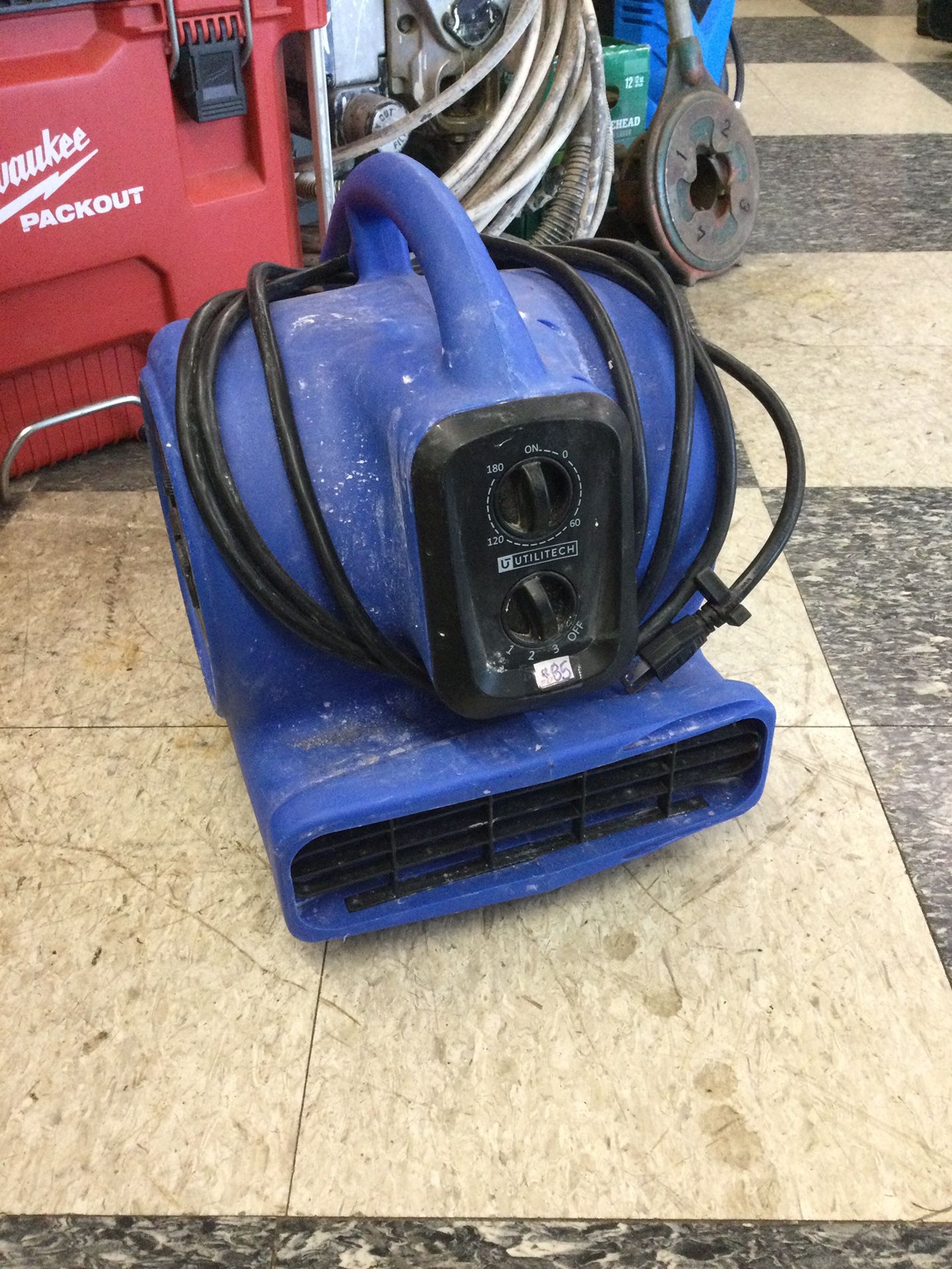 3 SPEED 1/4 HP AIR MOVER BLOWER FLOOR CARPET DRYER FAN PAINT DRYWALL