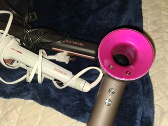 Hairdryer and 2 Hair straightener