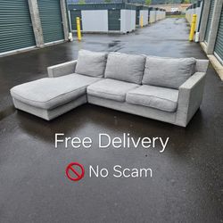 Nice Grey Sectional - FREE DELIVERY