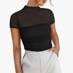 High Neck Bodysuits Tops