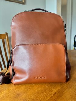 Leather backpack