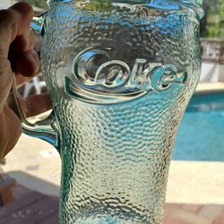 Coca-Cola Green Pebbled Pitcher 