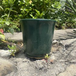 Green Little Ceramic Plant Pot 