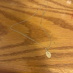 Gold Virgin Mary Necklace 