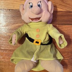 Disney Store Dopey Dwarf Snow White Seven Dwarfs 12" Plush Stuffed Collectible