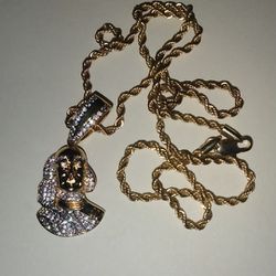 Iced Out Benjamin Franklin With Chain