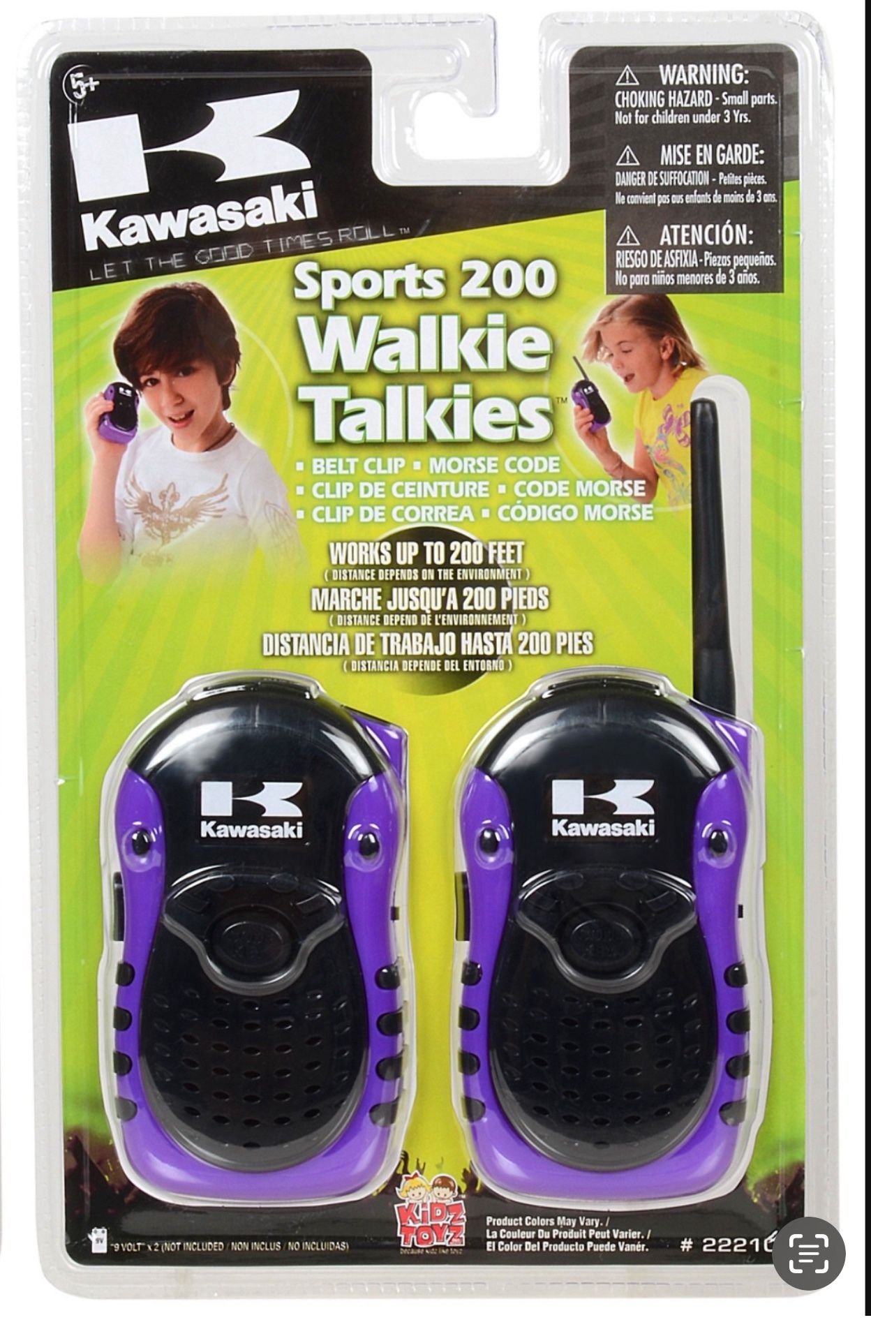 Kawasaki Sports Style Walkie Talkies - Purple & Black