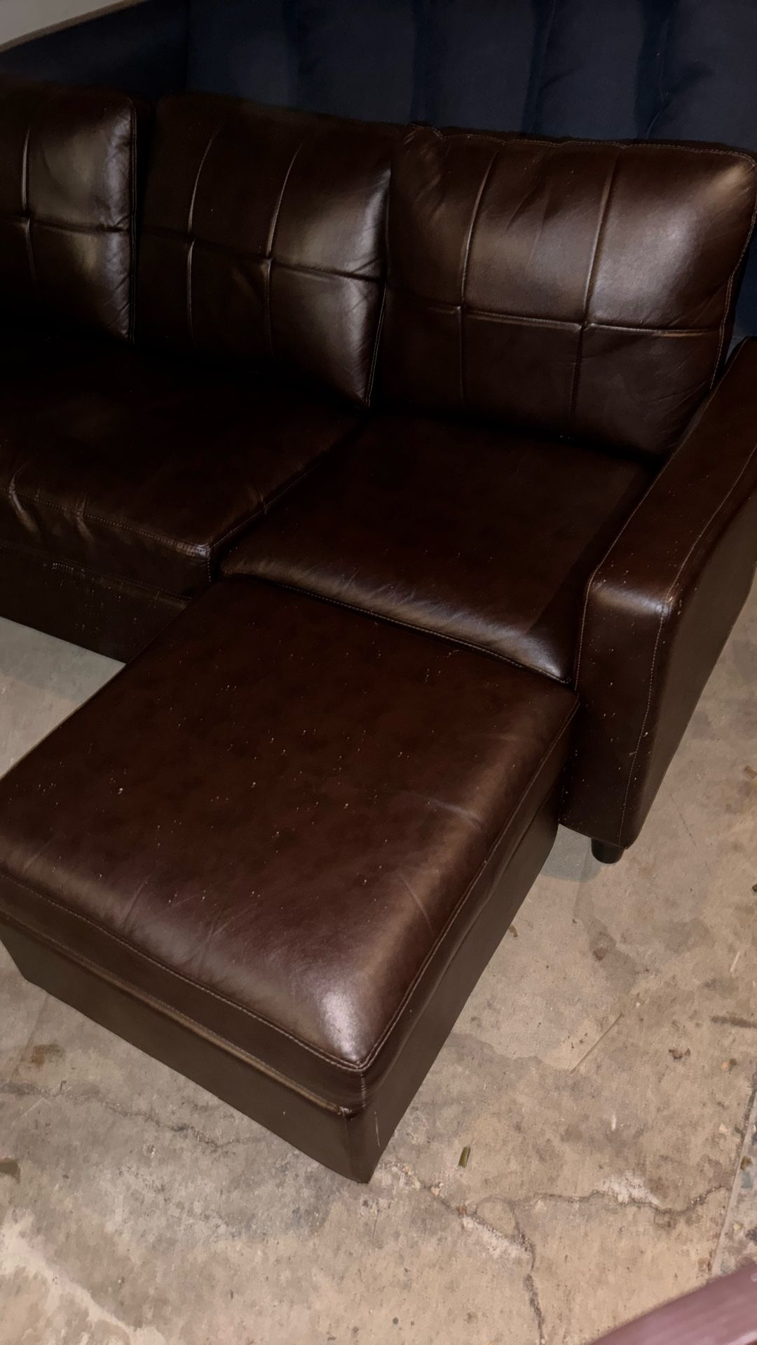 Brown Leather Couch With Ottoman . Easy Garage Loading