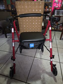 $60 Red 17" Superlight Rollator/Walker 