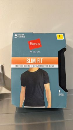 5 T - shirt Slim Fit size large for men
