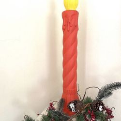 Vintage Empire Blow Mold Christmas Candle Decor 