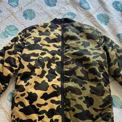 BAPE 1st Camo Half MA-1 Split Bomber Jacket