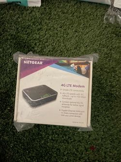 Selling a NETGEAR 4G LTE Broadband Modem (Model LB1120). Perfect for home internet backup or rural areas. Just insert a SIM card to get high-speed int