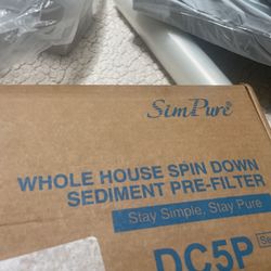 Whole house spin down, sediment pre-filter
