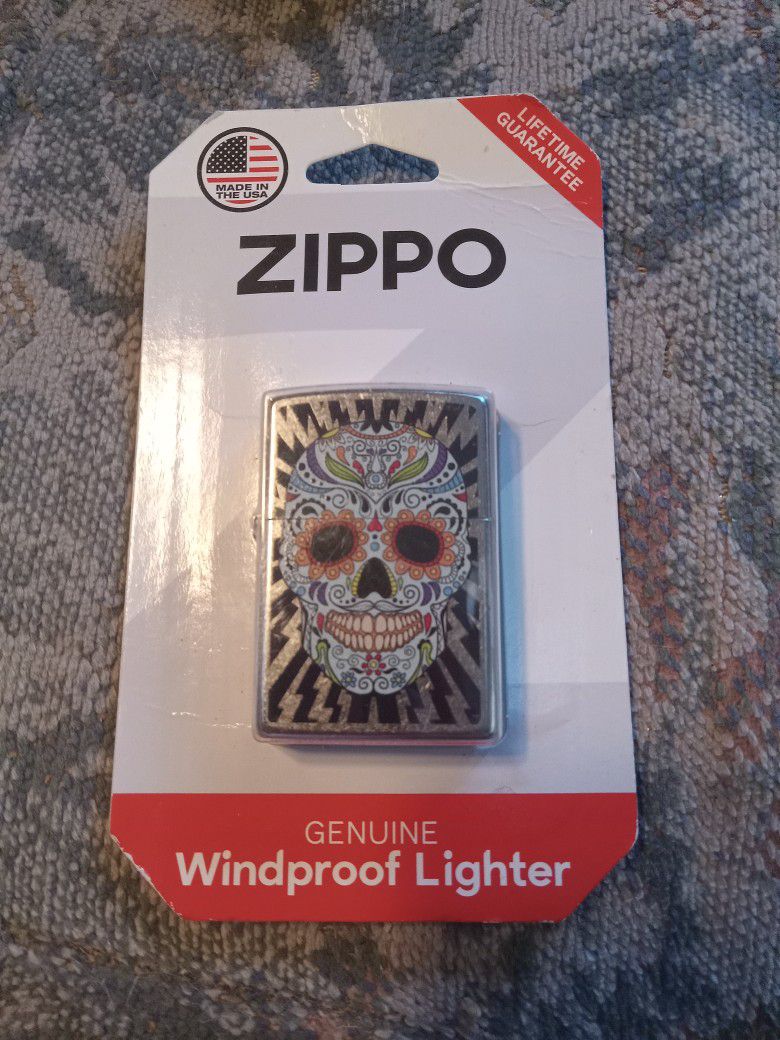Genuine Windproof Lighter By Zippo with Gothic Skeleton Design