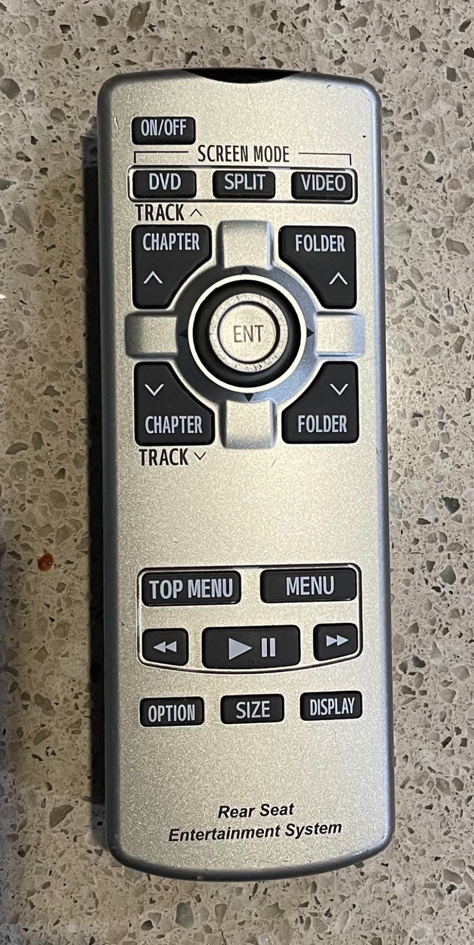 Sienna Entertainment System Remote Control