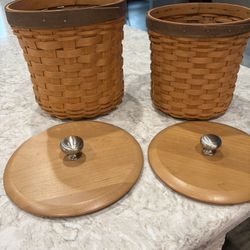 2 Longaberger Basket Canister