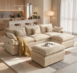 BRAND NEW 108” L-Shaped Sectional Sofa – $700 🛋️