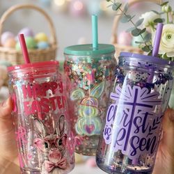 💖✨🐰 Easter Glitter Cups 🐰✨💖