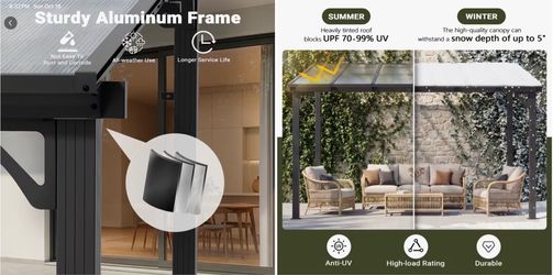 VIVAT 10x12 Wall-Mounted Gazebo – Never Assembled