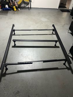 Heavy-Duty Adjustable Metal Bed Frame with Center Support Legs